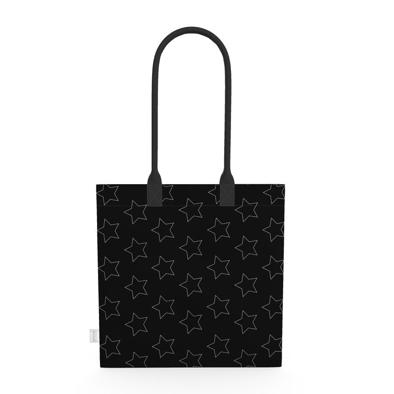 UNTITLED BOUTIQUE Black Canvas Star Tote Bag - Limited Edition