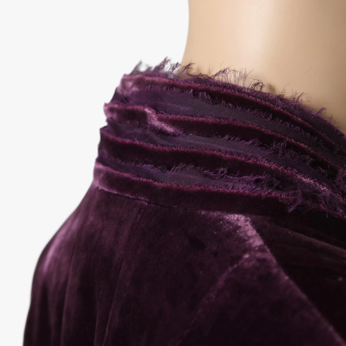 ELIE TAHARI Vintage Burgandy Purple Velvet Ruffled Jacket