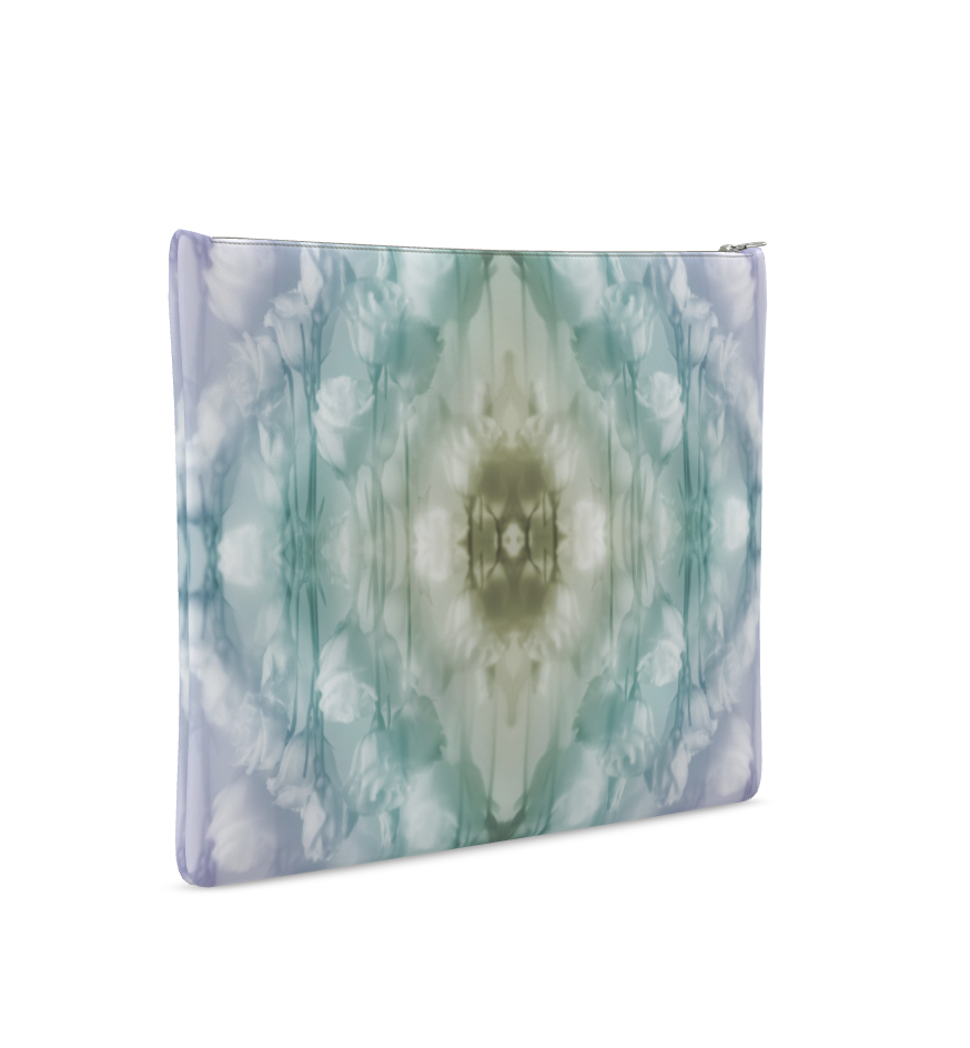 UNTITLED x Indira Cesarine "Field of Flowers" Kaleidoscopic Leather Clutch Bag - Limited Edition