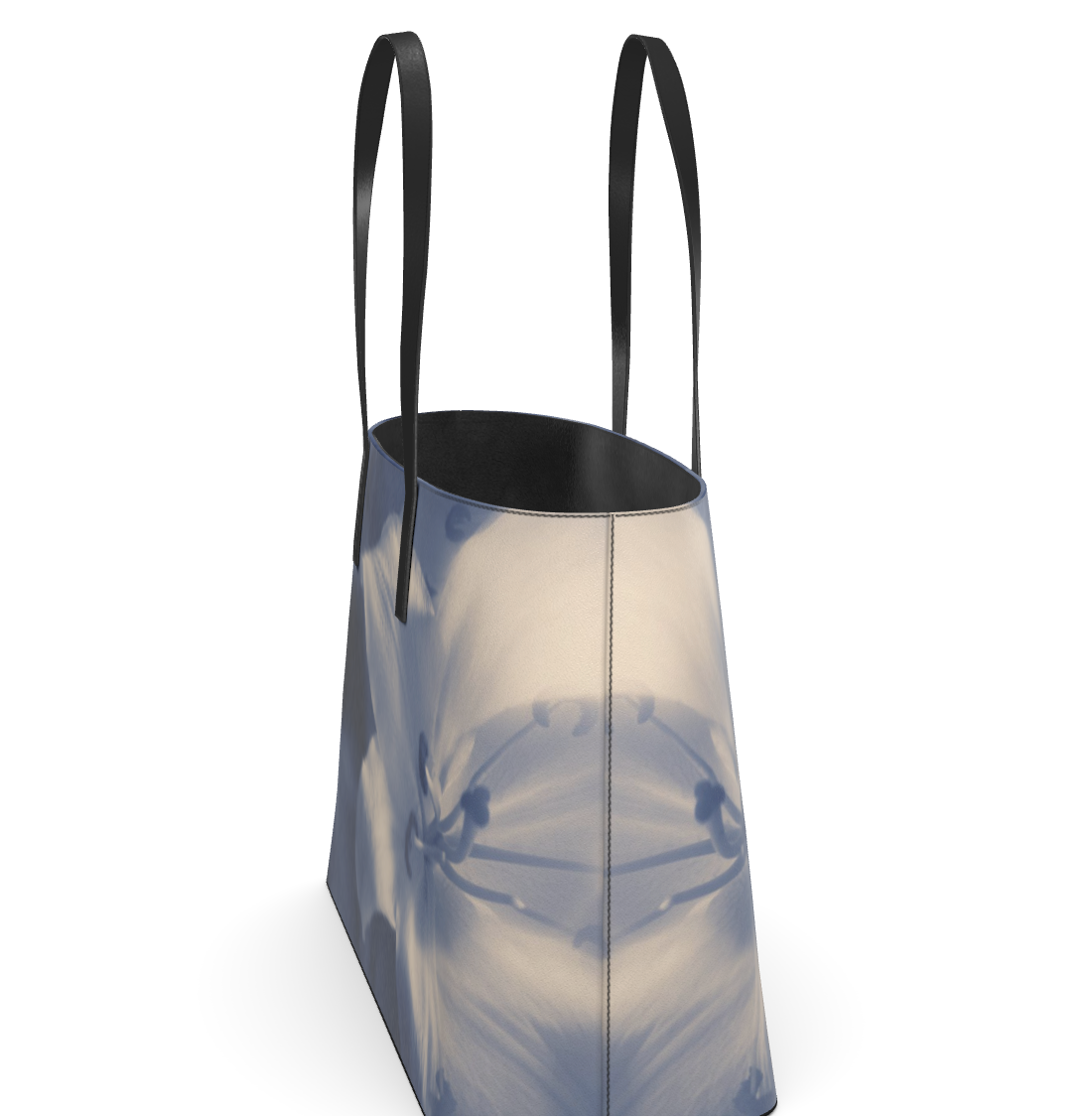 UNTITLED x Indira Cesarine "Blue Lillies" Kika Leather Tote Bag - Limited Edition