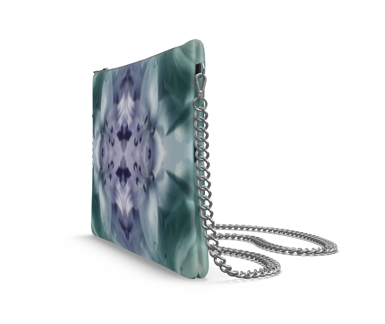 UNTITLED x Indira Cesarine "Cascade of Lilies" Kaleidoscopic Crossbody Bag with Silver Chain - Limited Edition