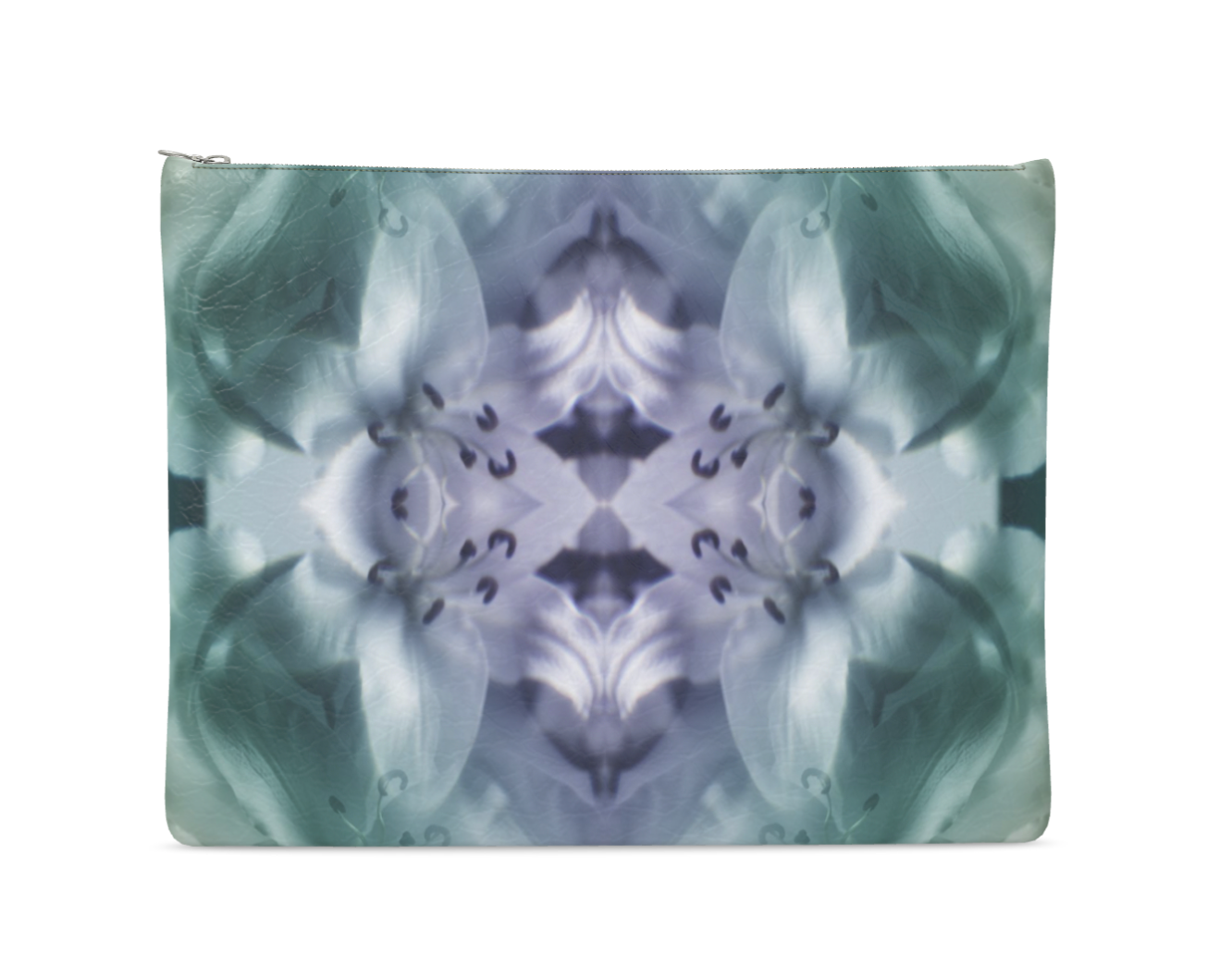 UNTITLED x Indira Cesarine "Cascade of Lilies" Kaleidoscopic Leather Clutch Bag - Limited Edition