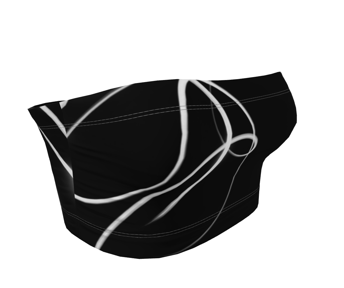 UNTITLED x Indira Cesarine "Lumière" Series Black and White Bandeau Top - Limited Edition