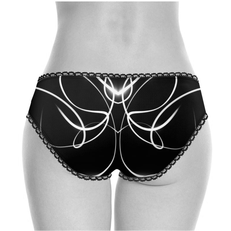 UNTITLED x Indira Cesarine "Lumière" Series Black and White Kaleidoscopic Underwear - Limited Edition