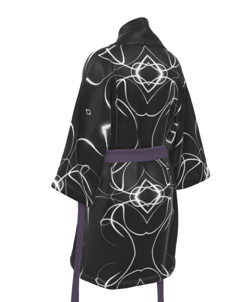 UNTITLED x Indira Cesarine "Lumière" Series Black and White Kaleidoscopic Kimono - Limited Edition