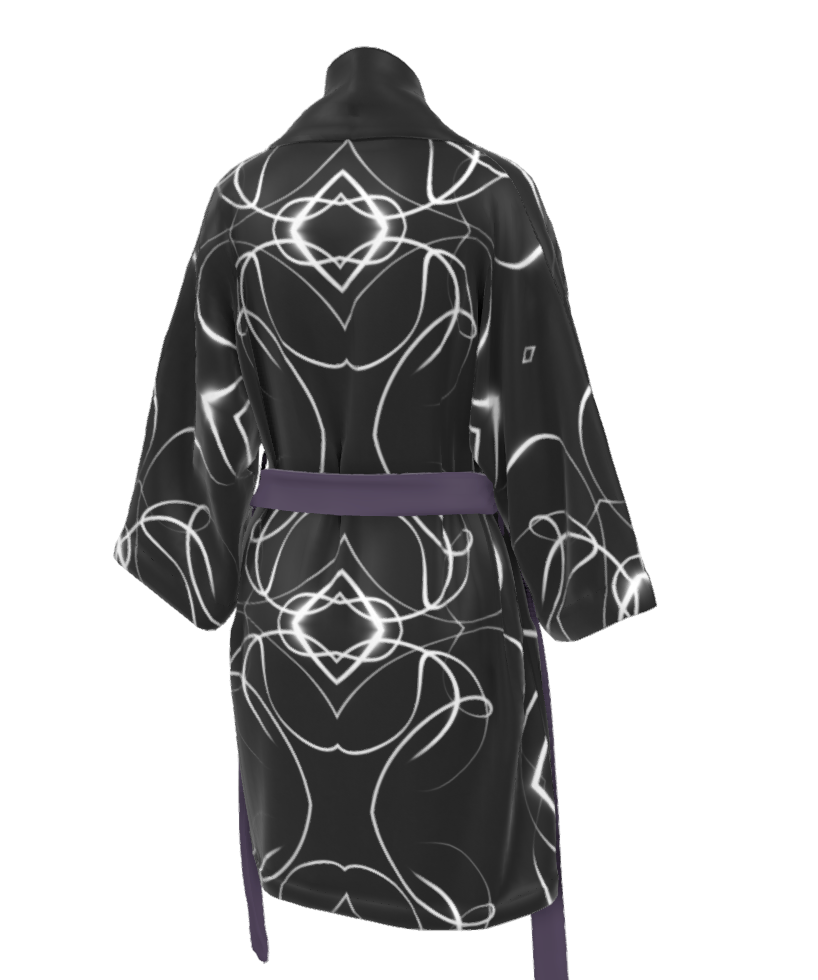 UNTITLED x Indira Cesarine "Lumière" Series Black and White Kaleidoscopic Kimono - Limited Edition