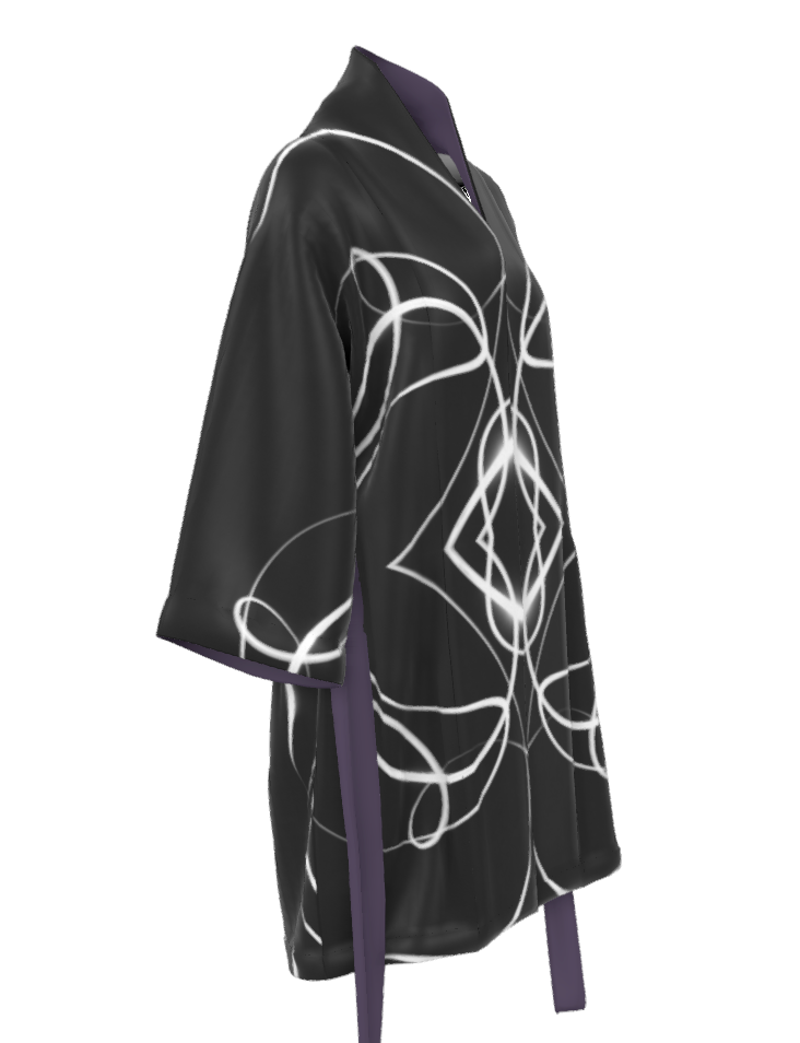 UNTITLED x Indira Cesarine "Lumière" Series Black and White Kaleidoscopic Kimono - Limited Edition