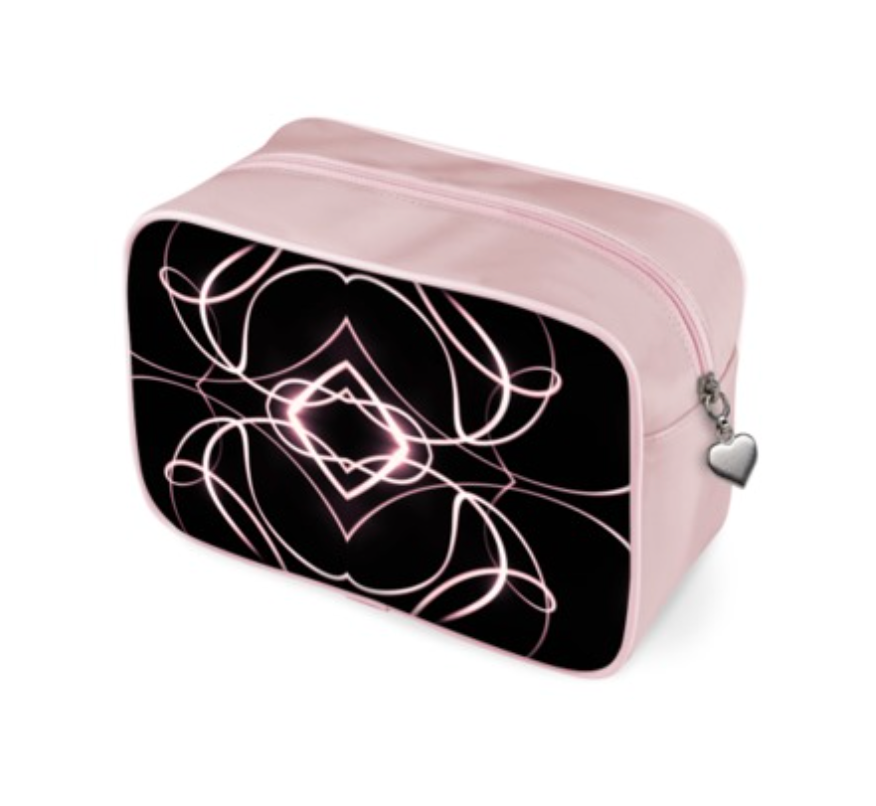 UNTITLED x Indira Cesarine "Lumière" Series Pink and Black Kaleidoscopic Toiletry Bag - Limited Edition