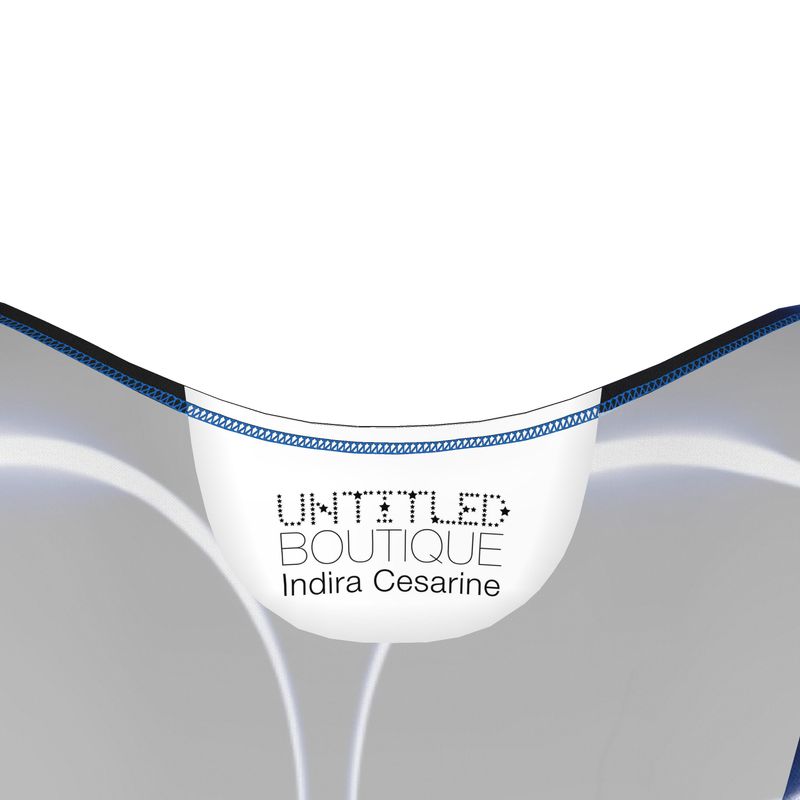 UNTITLED x Indira Cesarine "Lumière Series" Black and Blue Dress