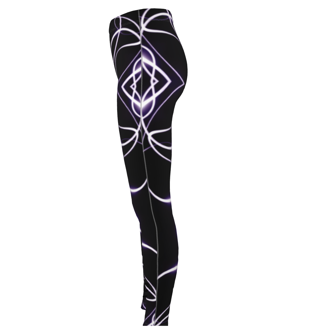 UNTITLED x Indira Cesarine "Lumière" Series Black and Violet Kaleidoscopic Leggings - Limited Edition