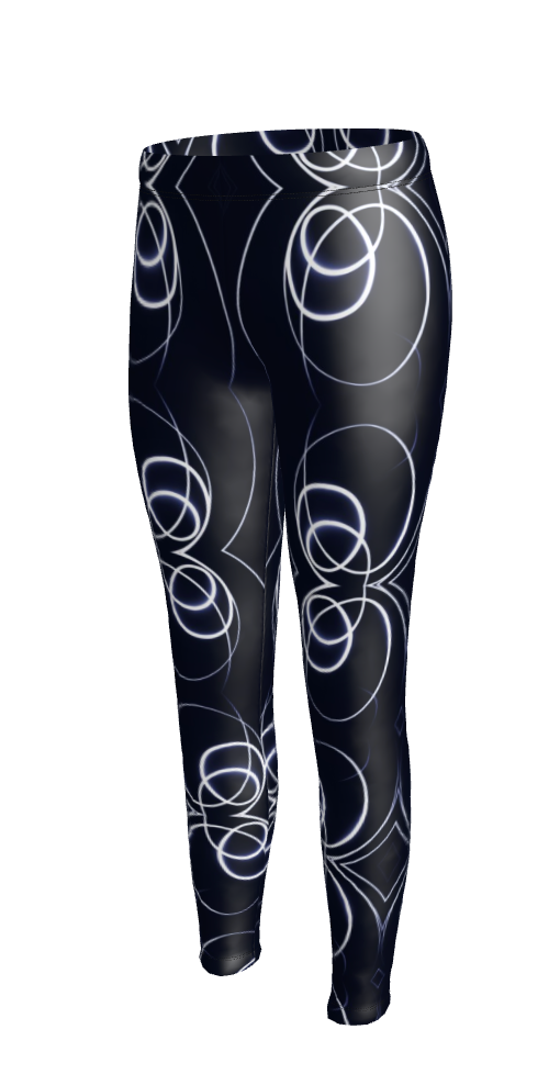 UNTITLED x Indira Cesarine "Lumière" Series Black and Blue Circle Leggings - Limited Edition