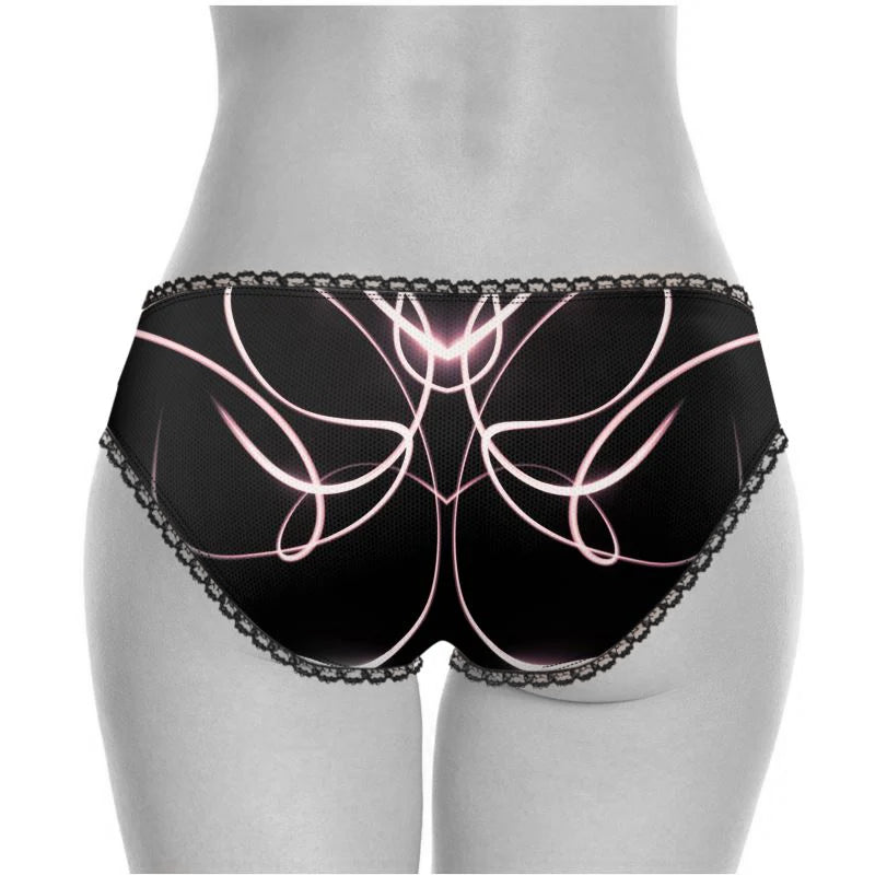 UNTITLED x Indira Cesarine "Lumière" Series Black and Pink Kaleidoscopic Underwear - Limited Edition