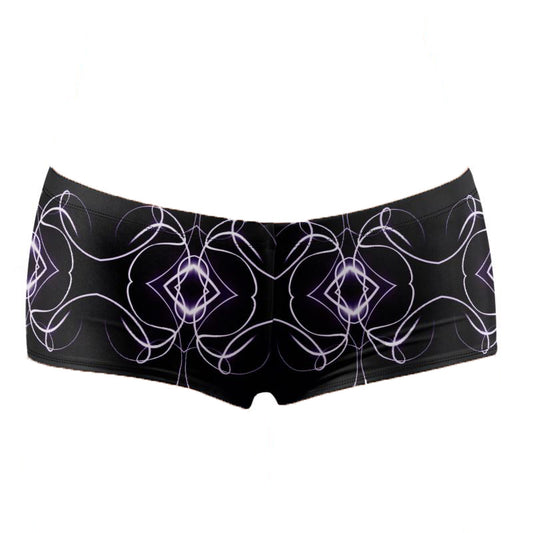 UNTITLED x Indira Cesarine "Lumière" Series Black and Violet Hot Pants