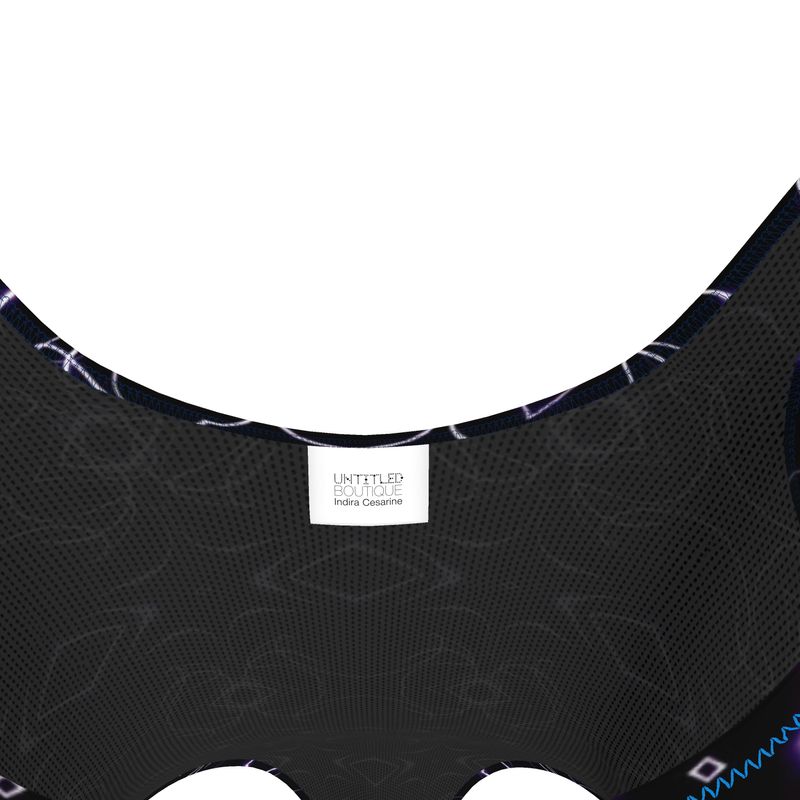 UNTITLED x Indira Cesarine "Lumière Series" Black and Violet Kaleidoscopic Swimsuit - Limited Edition