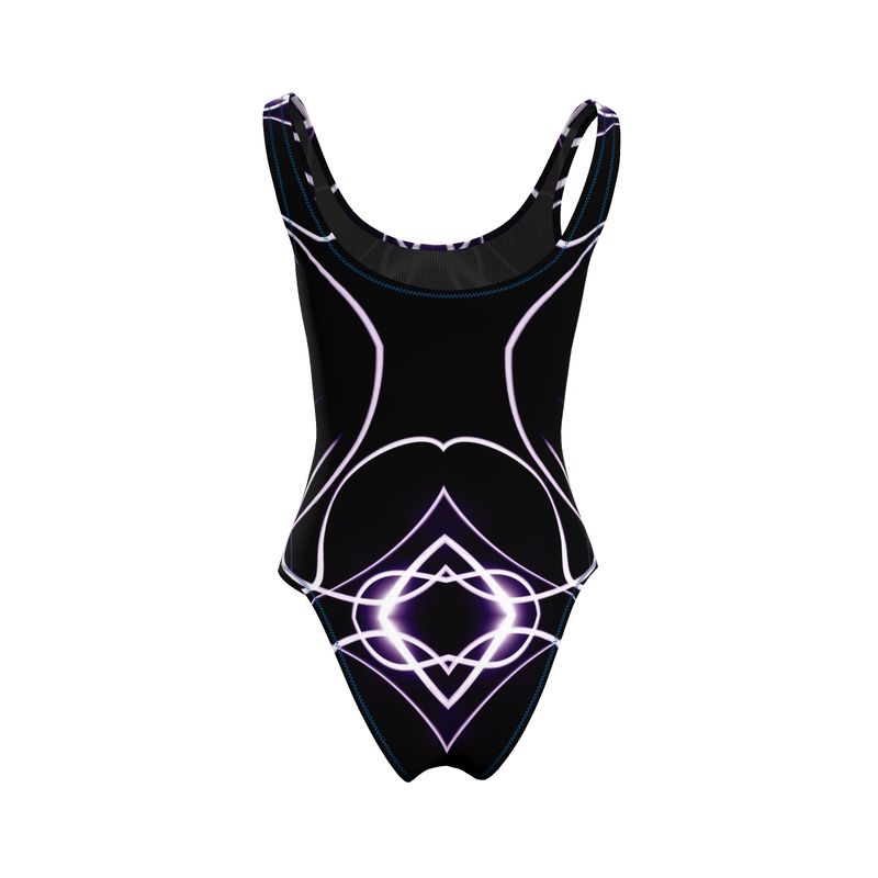 UNTITLED x Indira Cesarine "Lumière Series" Black and Violet Swimsuit