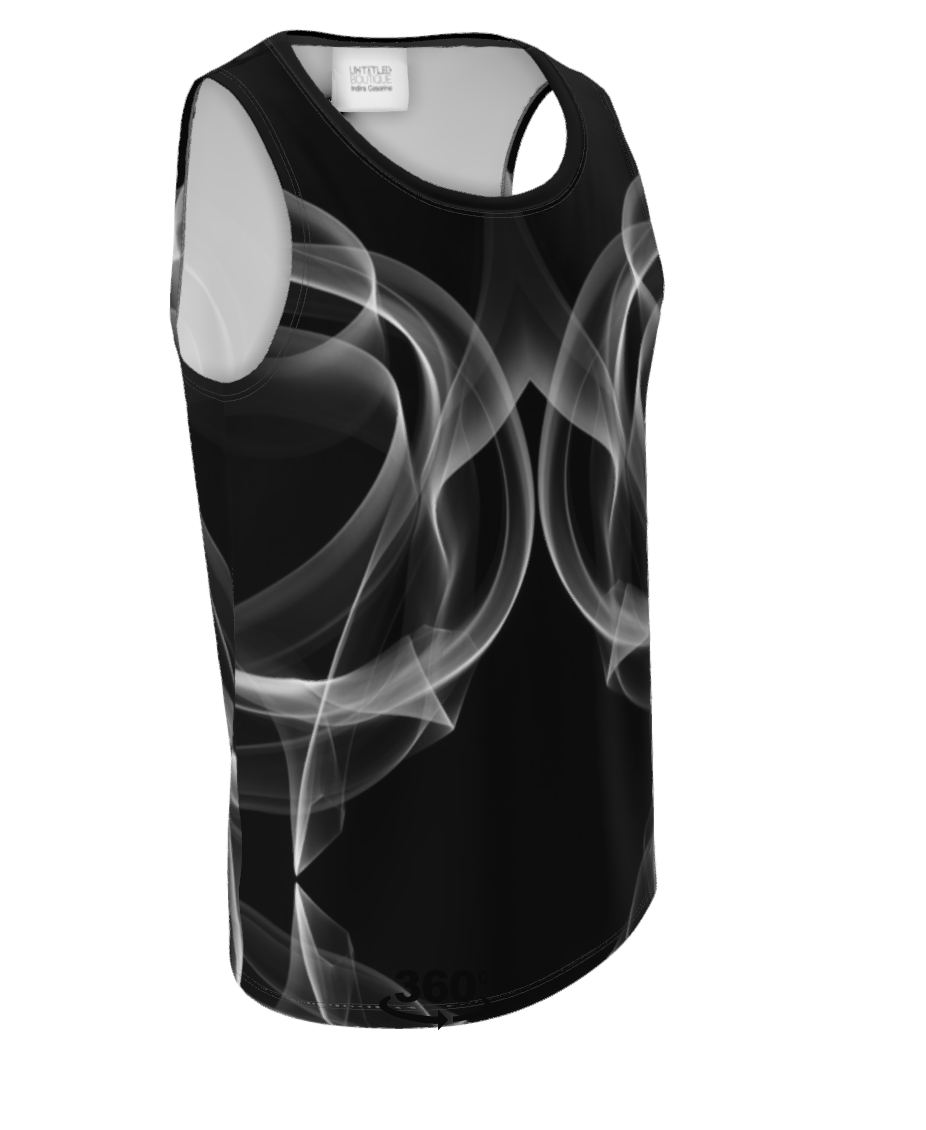 UNTITLED x Indira Cesarine "Lumière" Series Black and White Smoke Tank Top - Limited Edition