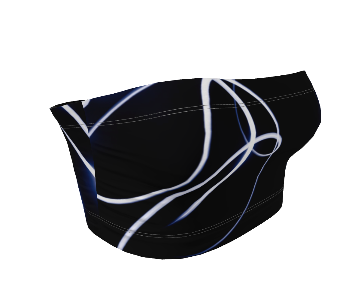 UNTITLED x Indira Cesarine "Lumière" Series Black and Blue Bandeau Top - Limited Edition