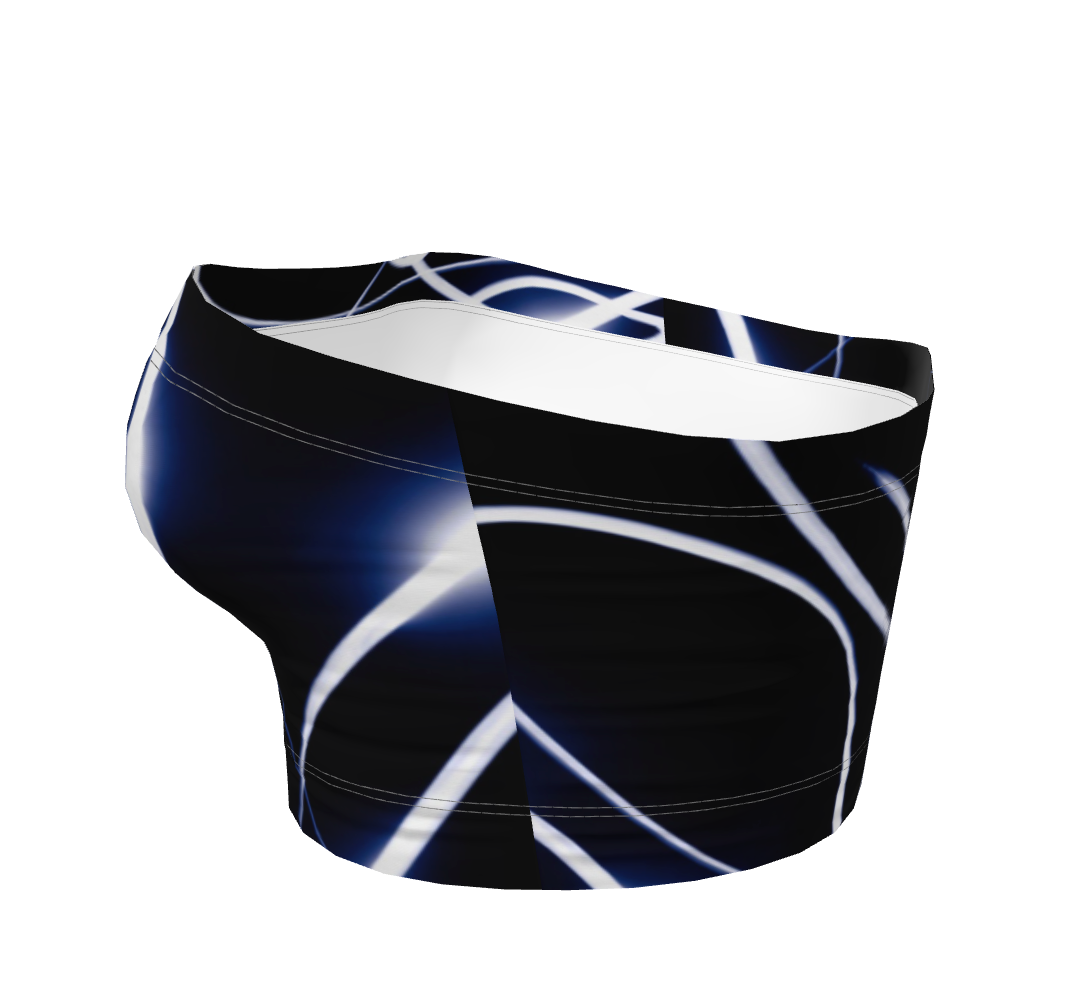 UNTITLED x Indira Cesarine "Lumière" Series Black and Blue Bandeau Top - Limited Edition