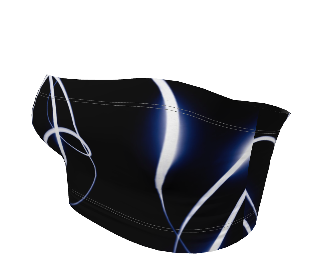 UNTITLED x Indira Cesarine "Lumière" Series Black and Blue Bandeau Top - Limited Edition