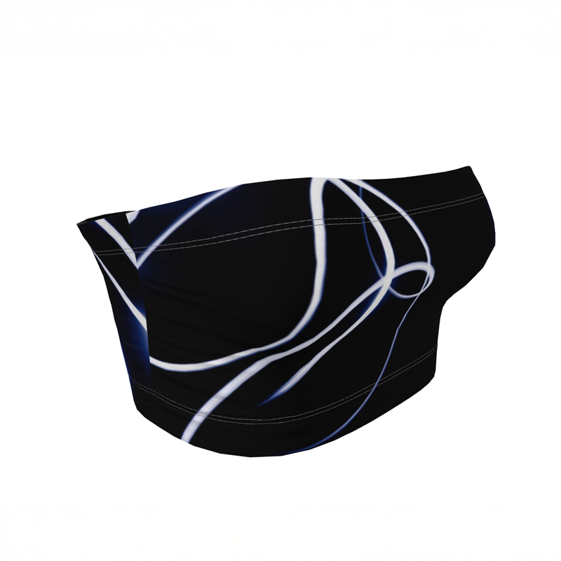 UNTITLED x Indira Cesarine "Lumière" Series Black and Blue Bandeau Top - Limited Edition