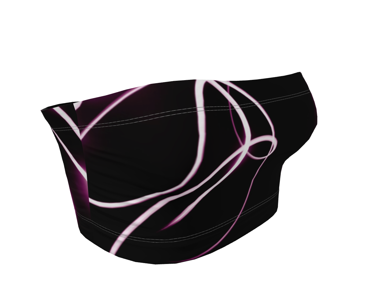 UNTITLED x Indira Cesarine "Lumière" Series Black and Pink Bandeau Top - Limited Edition