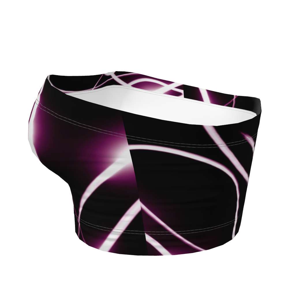 UNTITLED x Indira Cesarine "Lumière" Series Black and Pink Bandeau Top - Limited Edition