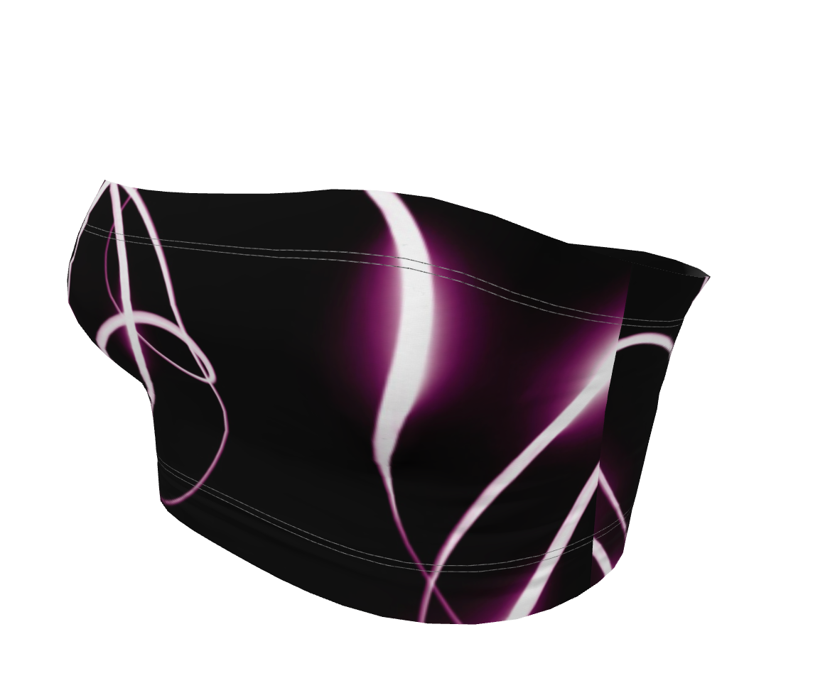 UNTITLED x Indira Cesarine "Lumière" Series Black and Pink Bandeau Top - Limited Edition