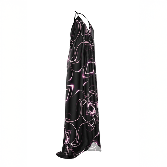 UNTITLED x Indira Cesarine "Lumière" Series Black and Pink Halter Dress - Limited Edition