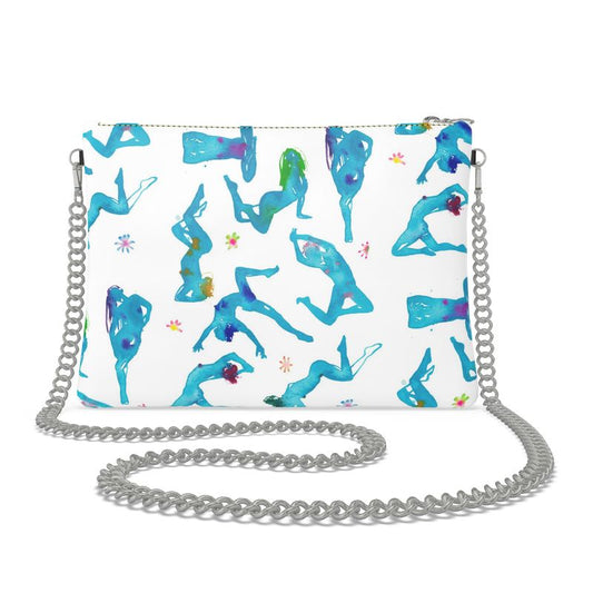 UNTITLED x Fahren Feingold "BLUE FAIRIES" Crossbody Bag With Silver Chain - Limited Edition