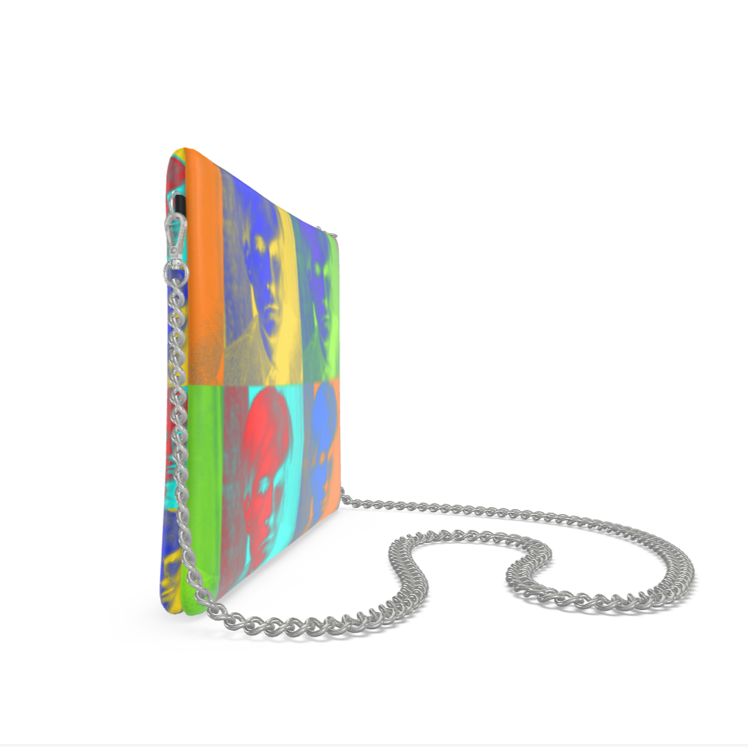 UNTITLED x LOST WARHOLS Rainbow Andy Crossbody Bag with Silver Chain - Limited Edition