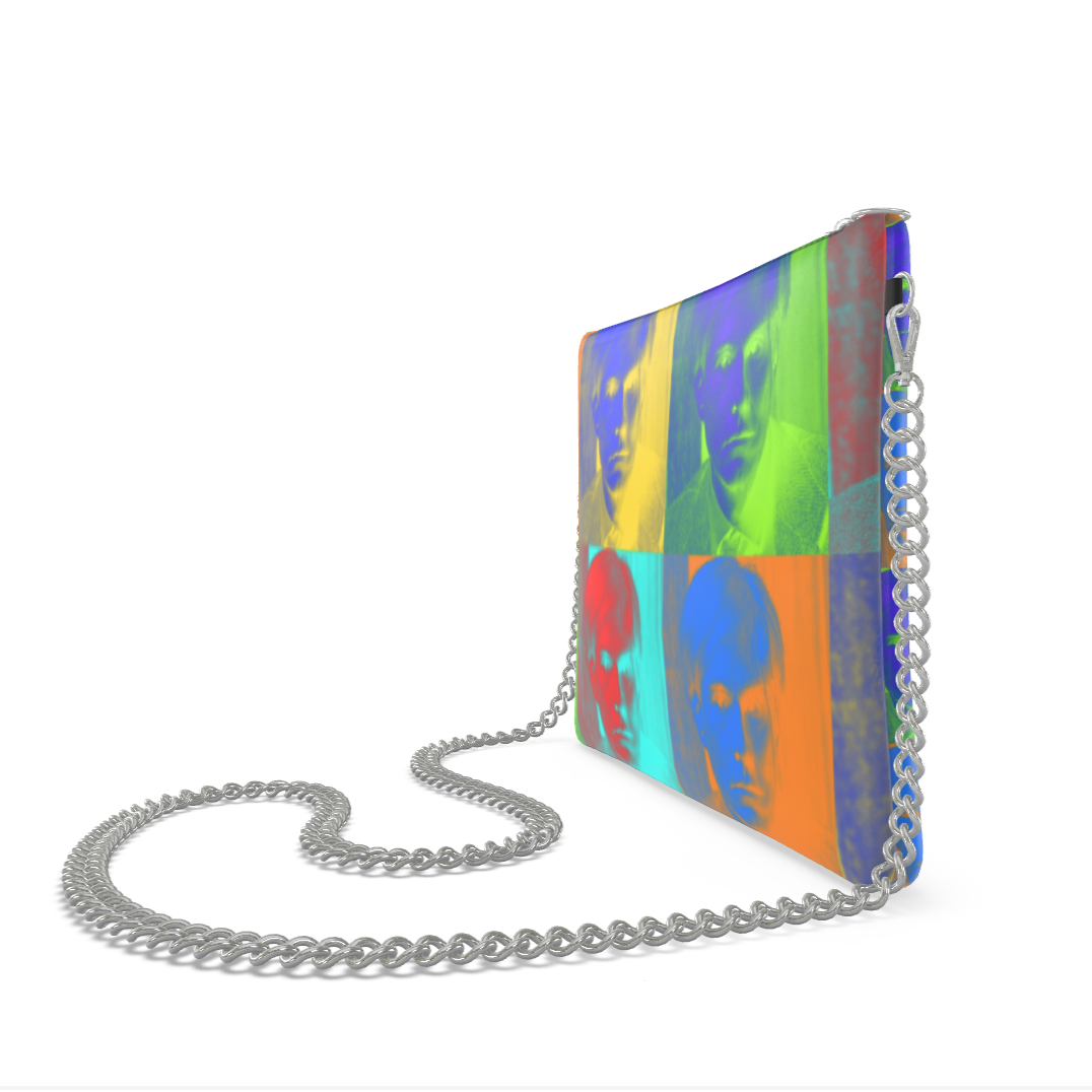 UNTITLED x LOST WARHOLS Rainbow Andy Crossbody Bag with Silver Chain - Limited Edition