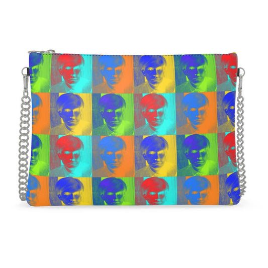 UNTITLED x LOST WARHOLS Rainbow Andy Crossbody Bag with Silver Chain - Limited Edition