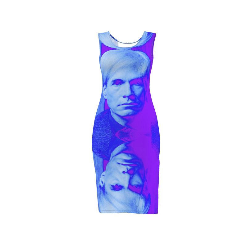 UNTITLED x Lost Warhols "LOST WARHOLS" Blue Violet Bodycon Dress