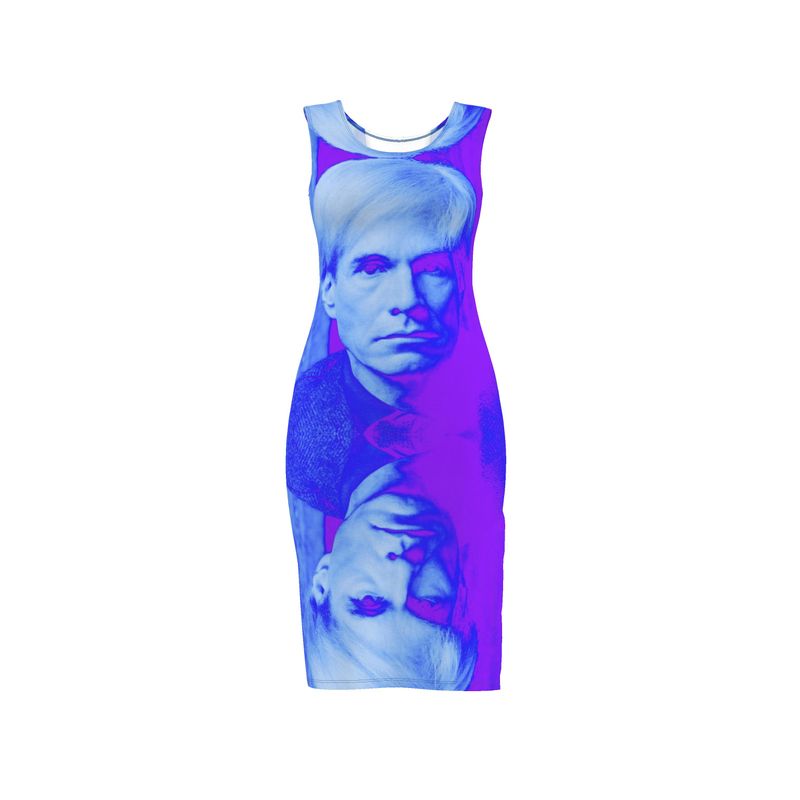 UNTITLED x Lost Warhols "LOST WARHOLS" Blue Violet Bodycon Dress