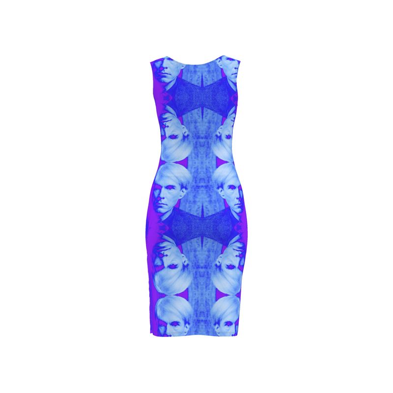 UNTITLED x Lost Warhols "LOST WARHOLS" Blue Violet Bodycon Dress