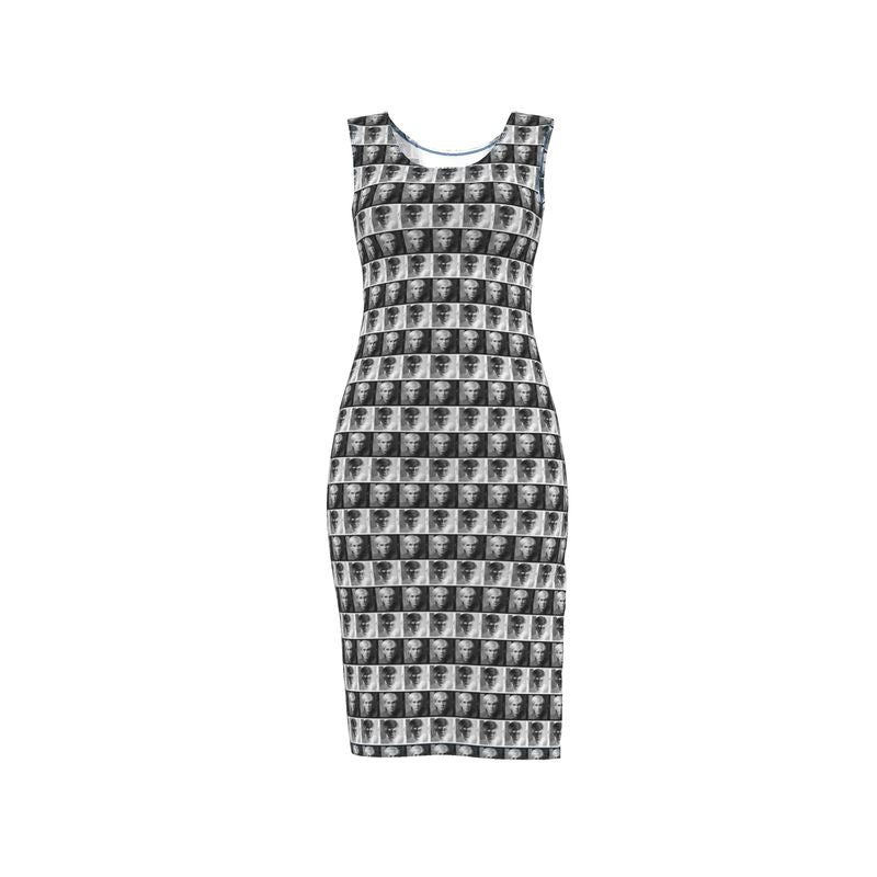 UNTITLED x Lost Warhols "LOST WARHOLS" Black and White Bodycon Dress