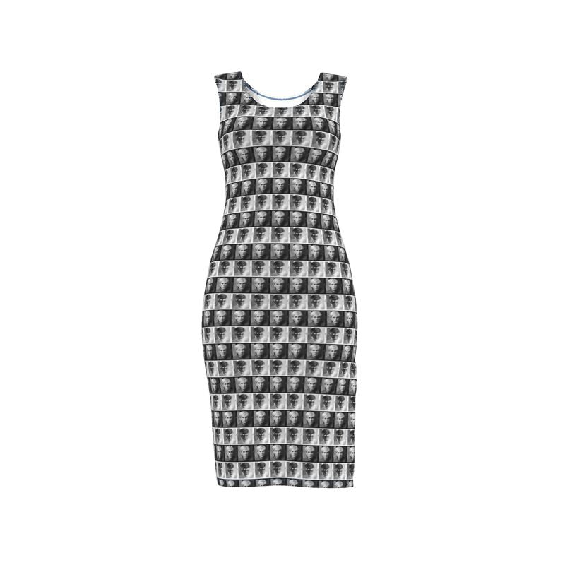 UNTITLED x Lost Warhols "LOST WARHOLS" Black and White Bodycon Dress