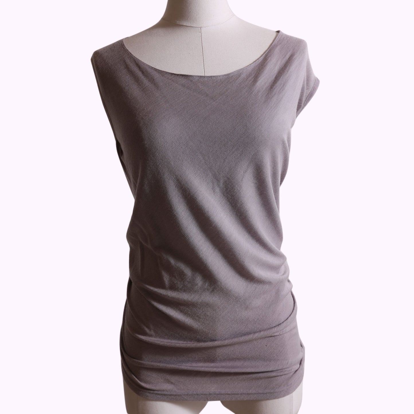 CATHERINE BRICKHILL Vintage Y2K Lavender Draped Sleeveless Top