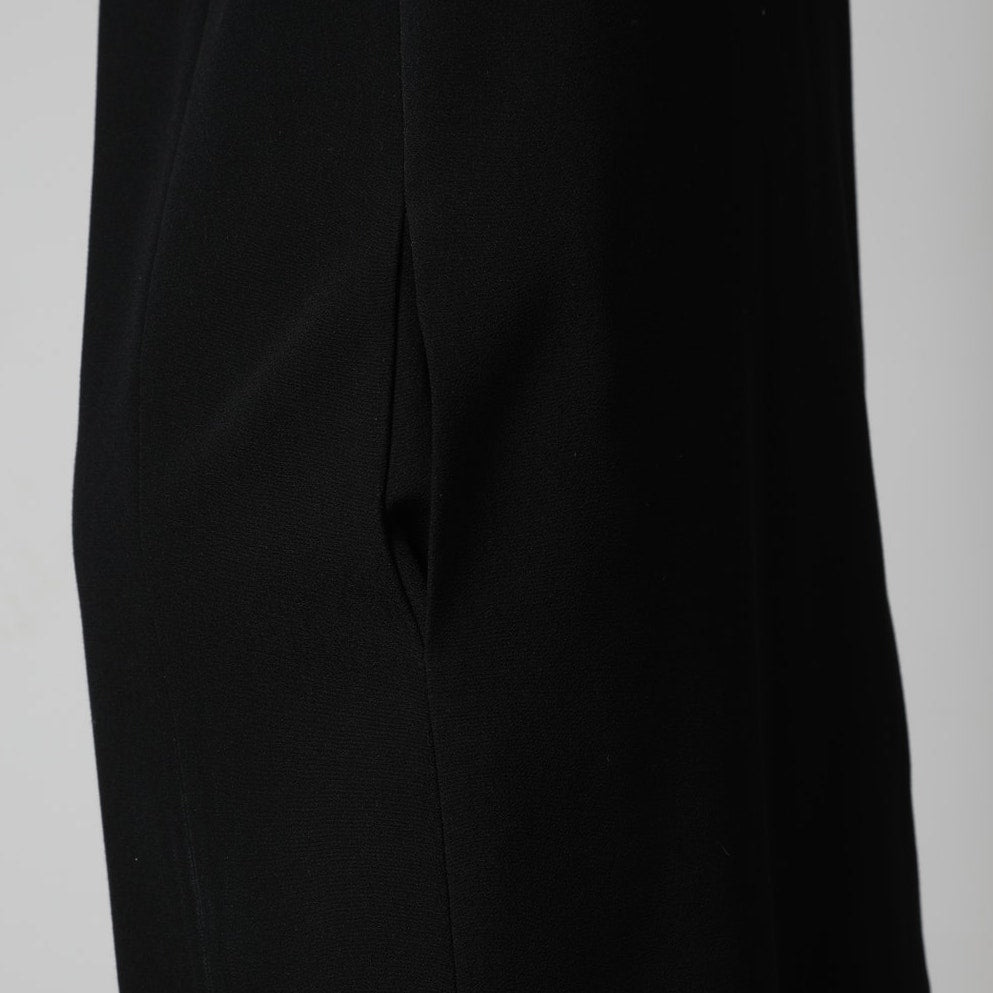DIANE VON FURSTENBERG Black Sleeveless Necklace Detail Sheath Dress