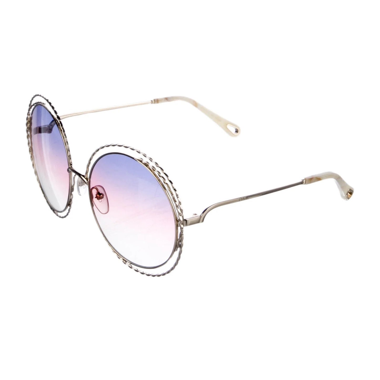 CHLOÉ Carlina Torsade Oversized Round Sunglasses