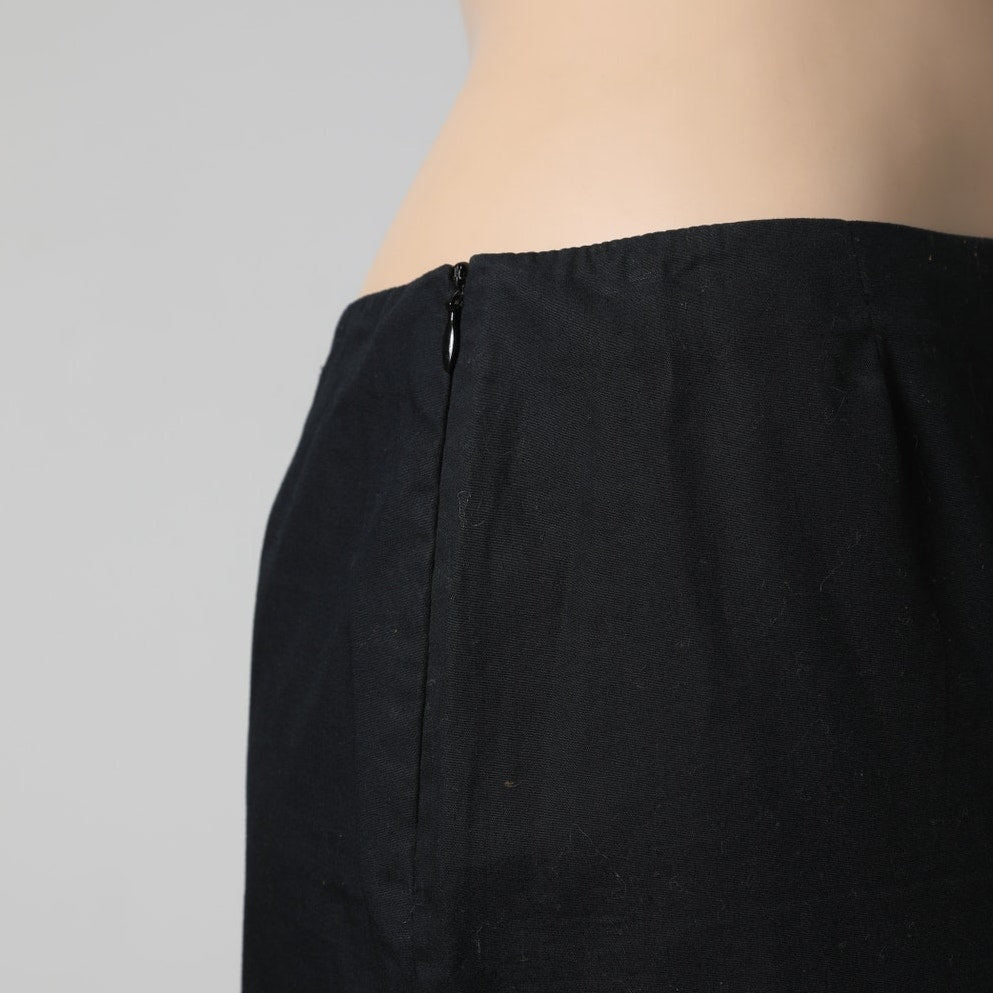 JEAN COLONNA Black And Silver Sequin Vintage Pencil Skirt