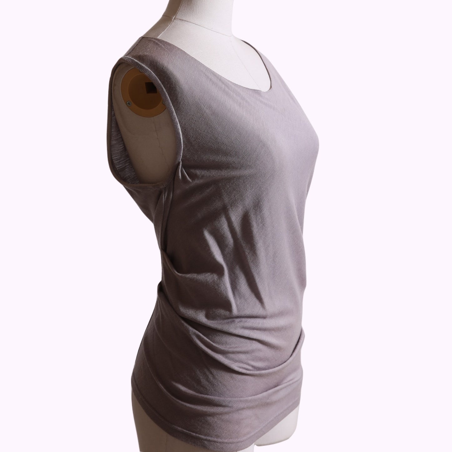 CATHERINE BRICKHILL Vintage Y2K Lavender Draped Sleeveless Top