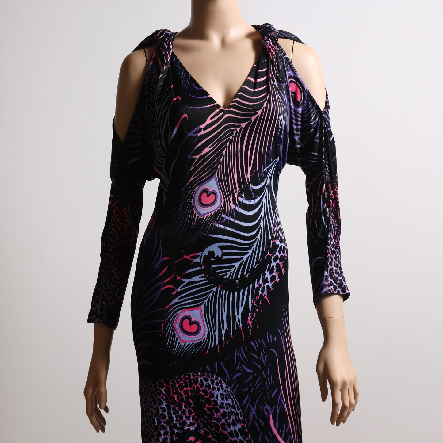 MATTHEW WILLIAMSON Printed Knee-Length Black and Multicolor Dress