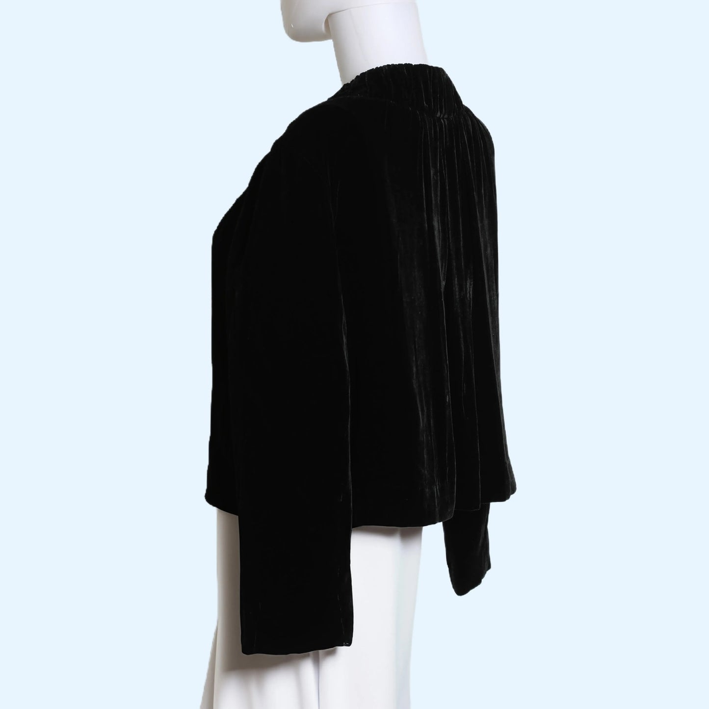 BANANA REPUBLIC Vintage Black Velvet Cape With Ribbon Tie