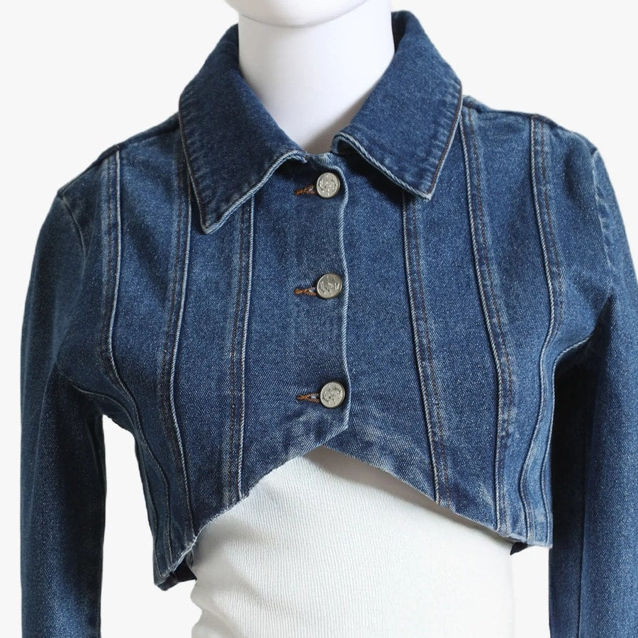 PALOMA WOOL Blue Cropped Denim Jacket New W/ Tags