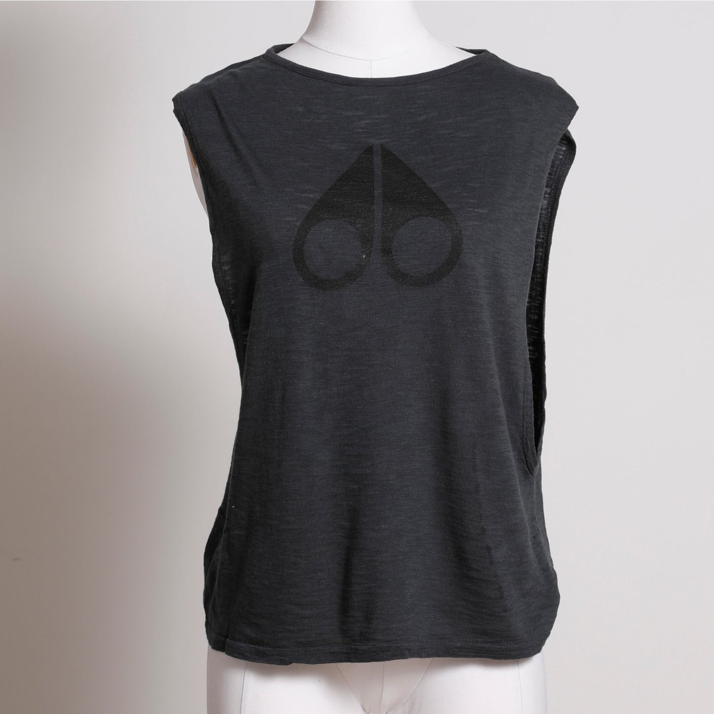 MOOSE KNUCKLES Grey Logo Muscle Cotton Jersey Tank Top
