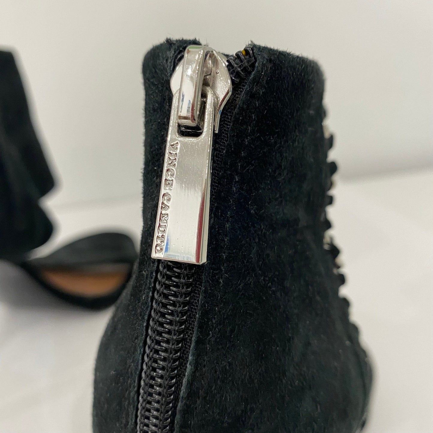 VINCE CAMUTO Black Suede Ankle Cuff Heels