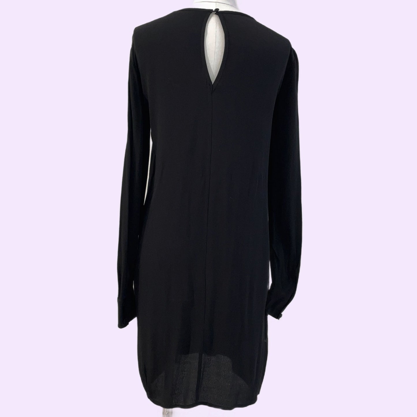 BCBGMAXAZRIA Black Emmalise Long Sleeve Mini Dress with Cut Outs