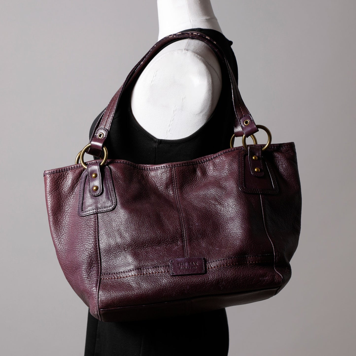 THE SAK Burgundy Leather Shoulder Bag Vintage Y2K