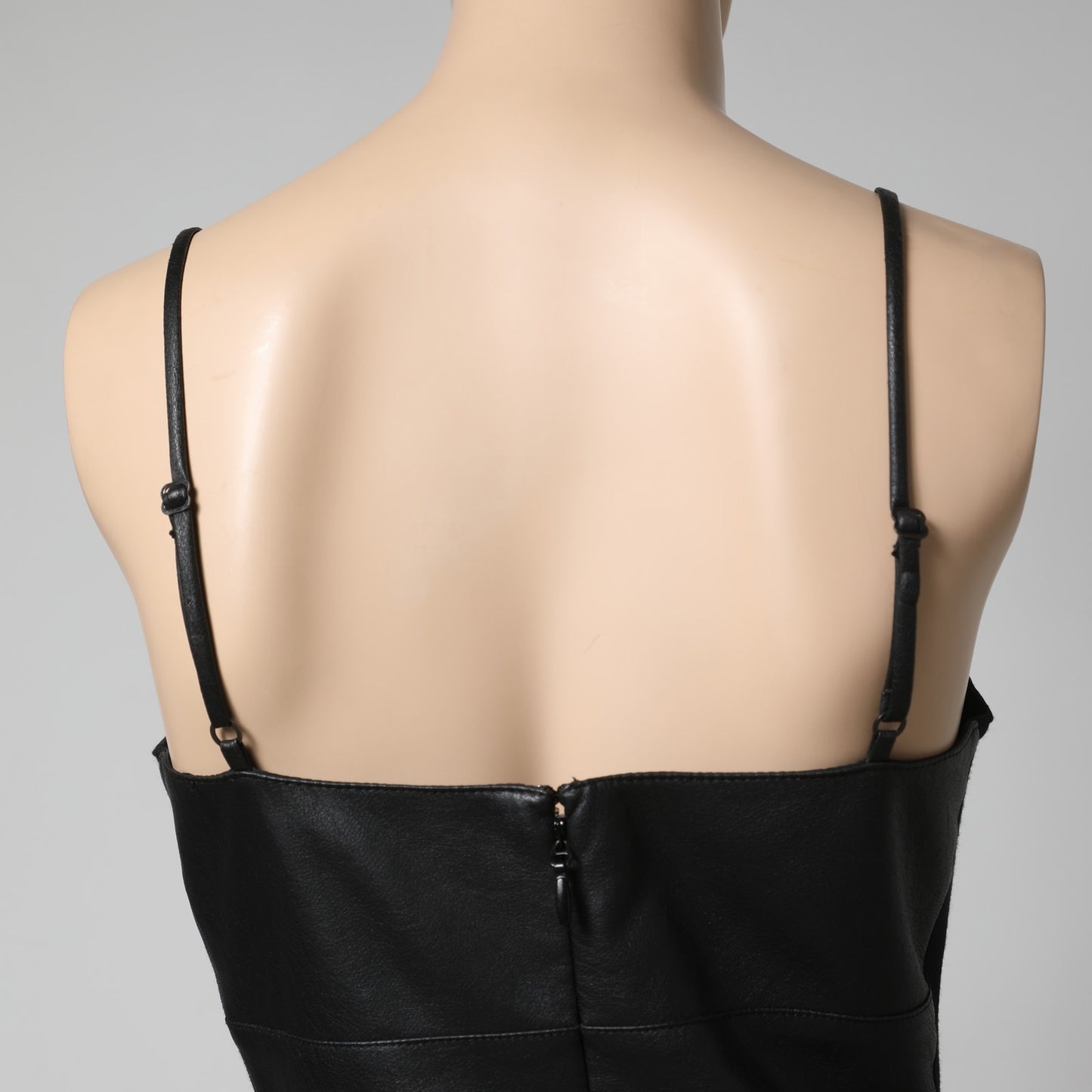 BCBGMAXAZRIA Black Vegan Leather Midi Pencil Dress